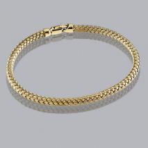 14K Yellow Gold Braided Bangle 3.5mm