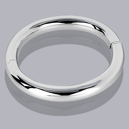 7-Inch 14K White Gold 10mm Tubular Bangle