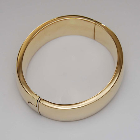 14K Gold Classic Plain Bangle [A04608318] | USA Jewels