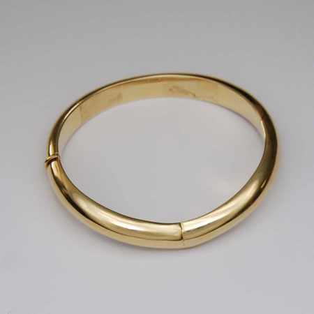 7-Inch 14k Yellow Gold Cleavage Bangle
