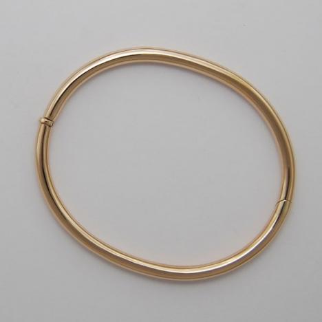 7-Inch 14K Yellow Gold Tubular Bangle 4.0mm