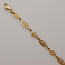 14K Yellow Gold Flower Swirl Bracelet