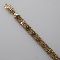 14K Yellow Gold / White Gold Cage Bracelet