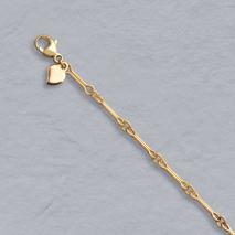 14K Yellow Gold Dog Bone Link Bracelet