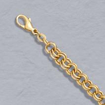 14K Yellow Gold Twin Cable Bracelet, 6.0mm