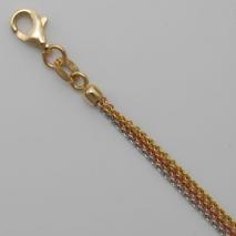 14K Yellow / White / Rose Gold Cable 3 Strand (1 yellow / 1 white / 1 rose)