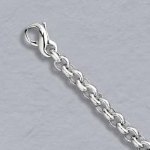 14K White Gold Heavy Rolo 5.5mm Bracelet