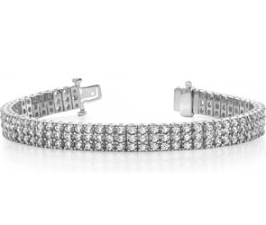 Classic Three Row Diamond Bracelet