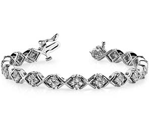 X-Pattern Diamond Bracelet