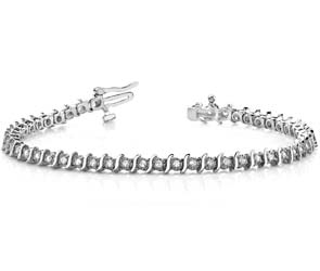 Swirling Illusion Diamond Tennis Bracelet