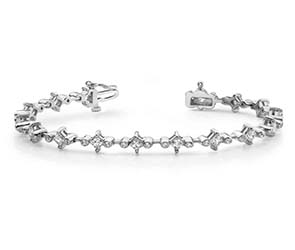 Prong And Bezel Set Diamond Bracelet