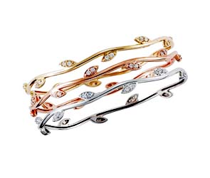 Tri Color Gold Bangle