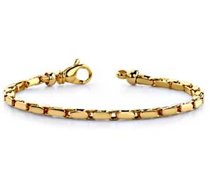 Flat Oval Link Metal Bracelet