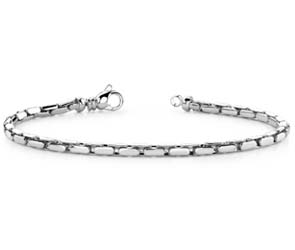 Small Flat Oval Link Metal Bracelet