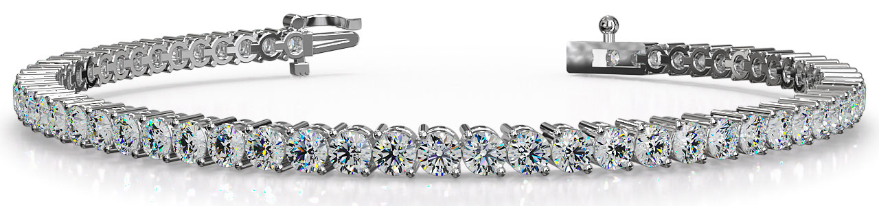 2-Prong Set Round Diamond Bracelet