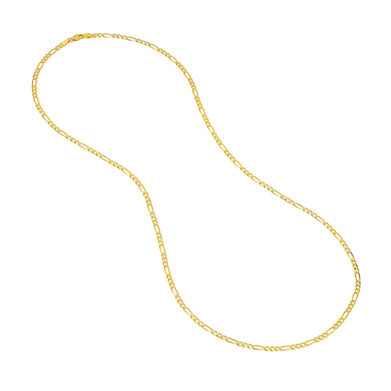 2.85mm Light Concave Figaro Chain with Lobster Lock Unknown Friendly Weight 10K yellow gold - view 7