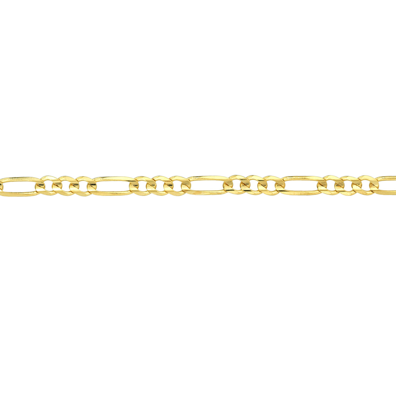 2.85mm Light Concave Figaro Chain with Lobster Lock Unknown Friendly Weight 10K yellow gold - view 3