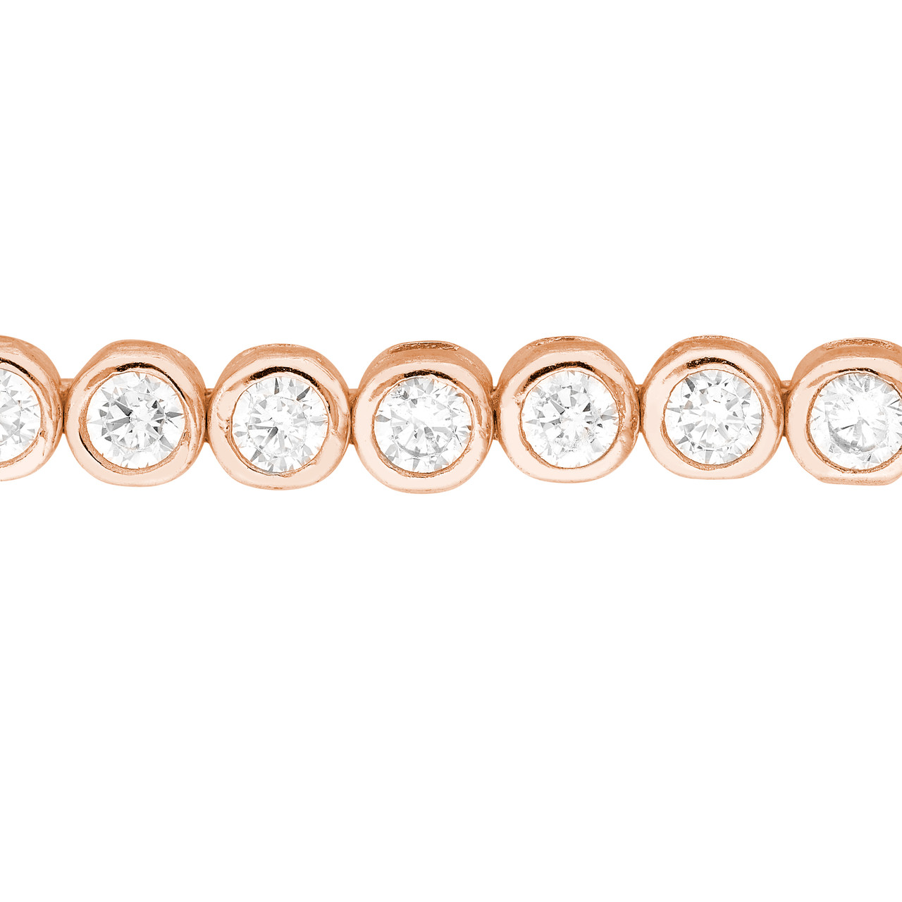 2.0mm Cubic Zirconia Small Adjustable Tennis Bracelet Unknown Friendly Weight Sterling Silver - view 2