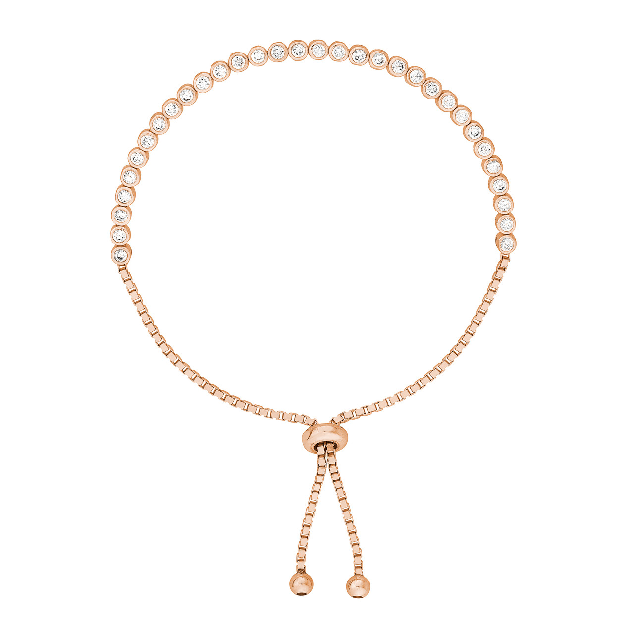 2.0mm Cubic Zirconia Small Adjustable Tennis Bracelet Unknown Friendly Weight Sterling Silver - view 7