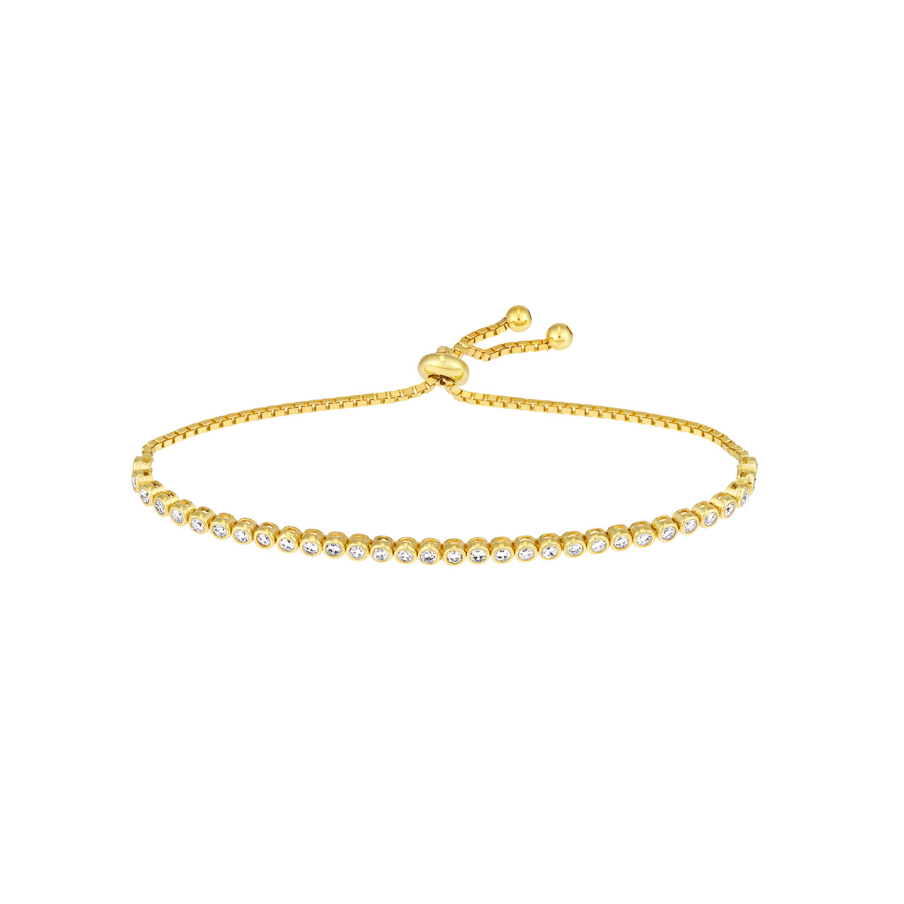 2.0mm Cubic Zirconia Small Adjustable Tennis Bracelet Unknown Friendly Weight Sterling Silver - view 8