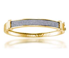 Ladies Micro Pave Bangle Bracelet