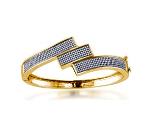 Ladies Micro Pave Bangle Bracelet