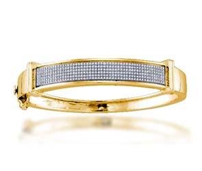 Diamond Micro Pave Bangle Bracelet