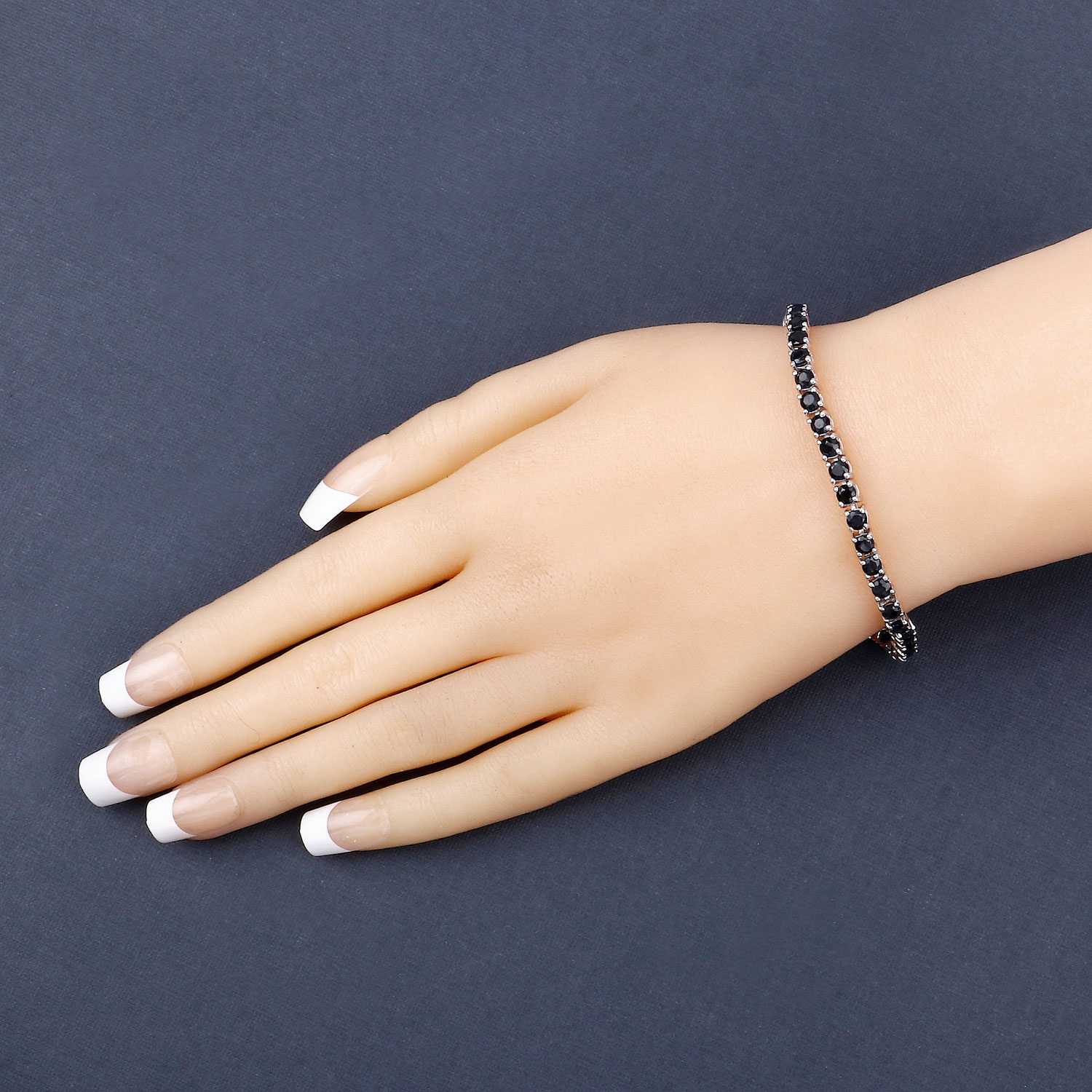 8.36 Carat Genuine Blue Sapphire .925 Sterling Silver Bracelet 8.36 C.T.W Sterling Silver - view 5