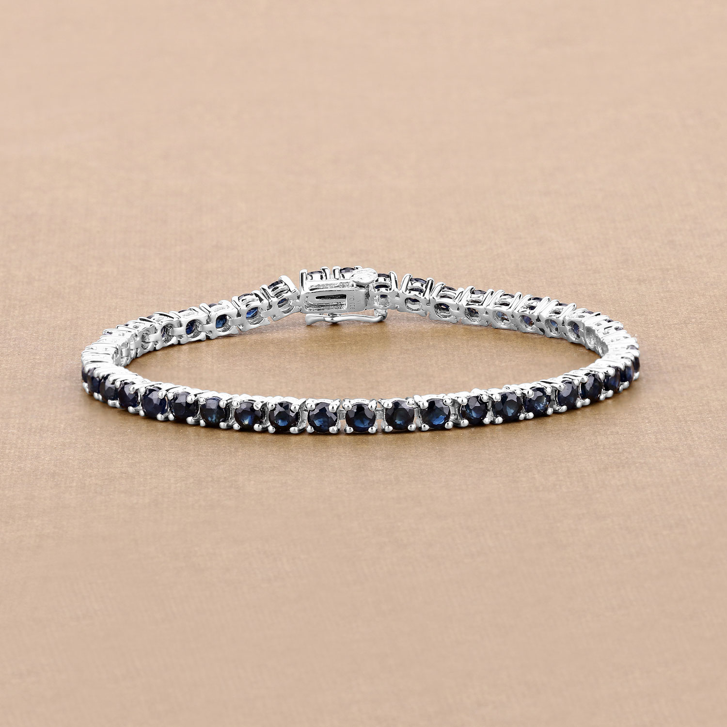 8.36 Carat Genuine Blue Sapphire .925 Sterling Silver Bracelet 8.36 C.T.W Sterling Silver - view 3