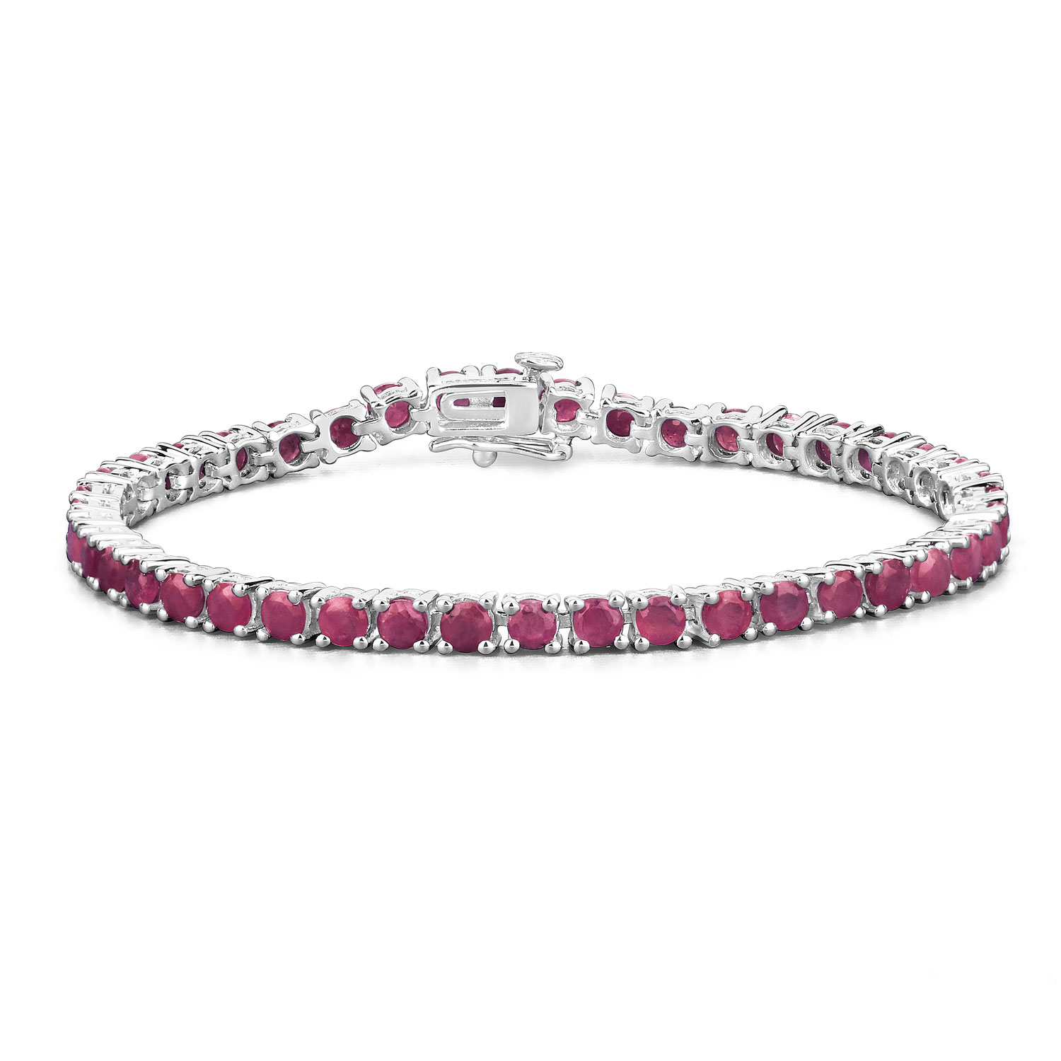8.80 Carat Genuine Ruby .925 Sterling Silver Bracelet 8.80 C.T.W Sterling Silver - view 2