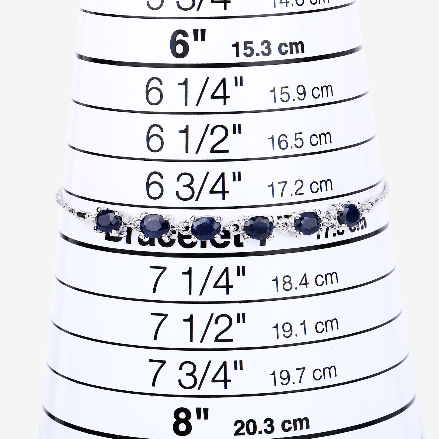 2.04 Carat Genuine Blue Sapphire .925 Sterling Silver Bracelet 2.04 C.T.W Sterling Silver - view 2