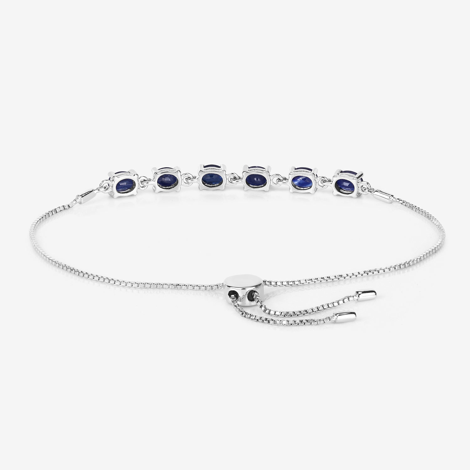 2.04 Carat Genuine Blue Sapphire .925 Sterling Silver Bracelet 2.04 C.T.W Sterling Silver - view 5