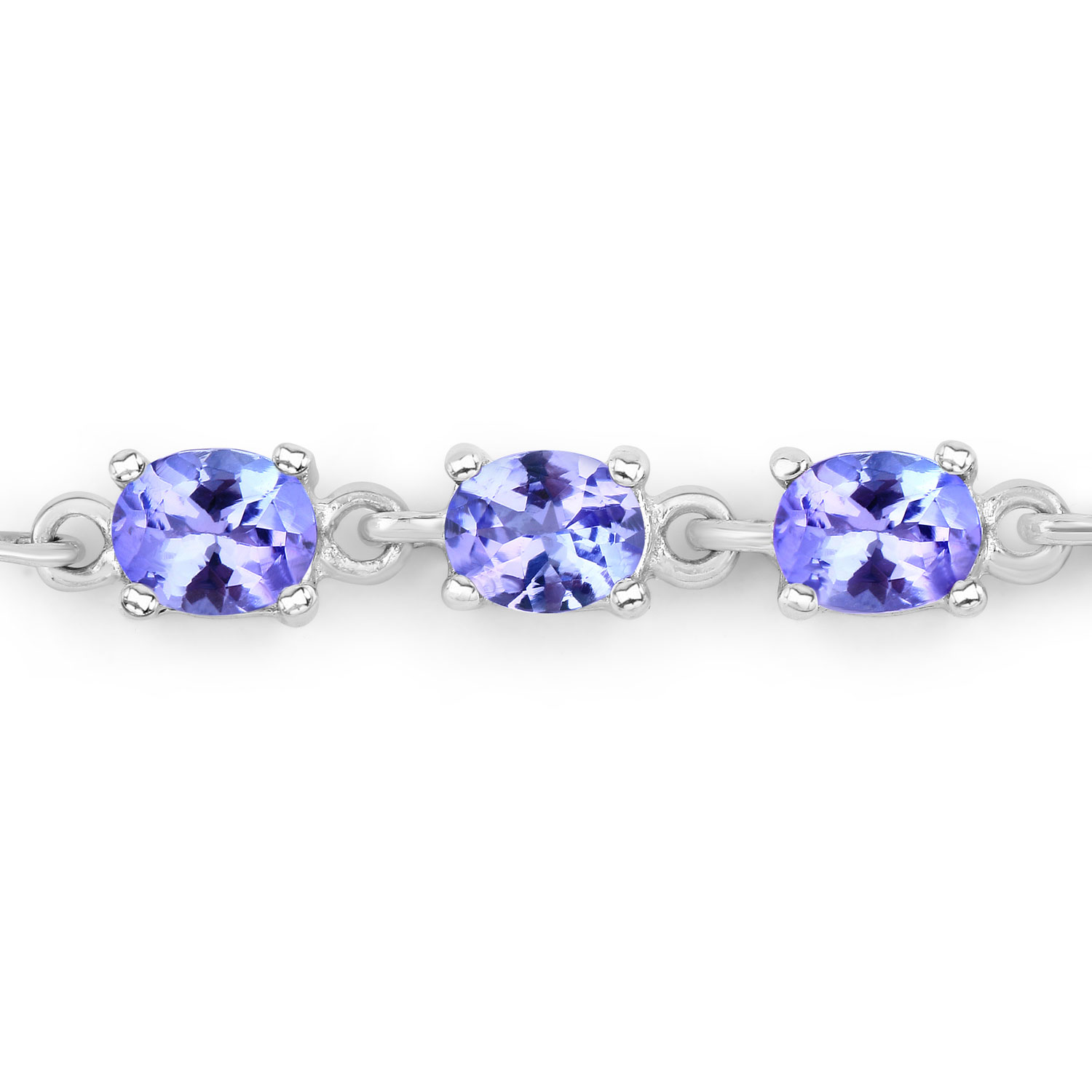 1.98 Carat Genuine Tanzanite .925 Sterling Silver Bracelet 1.98 C.T.W Sterling Silver - view 9