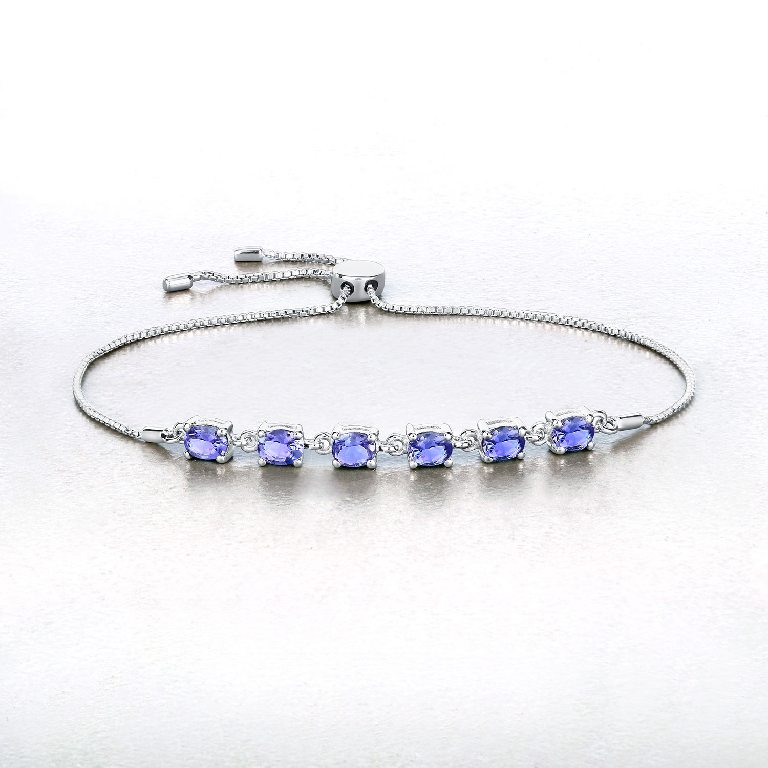 1.98 Carat Genuine Tanzanite .925 Sterling Silver Bracelet 1.98 C.T.W Sterling Silver - view 2