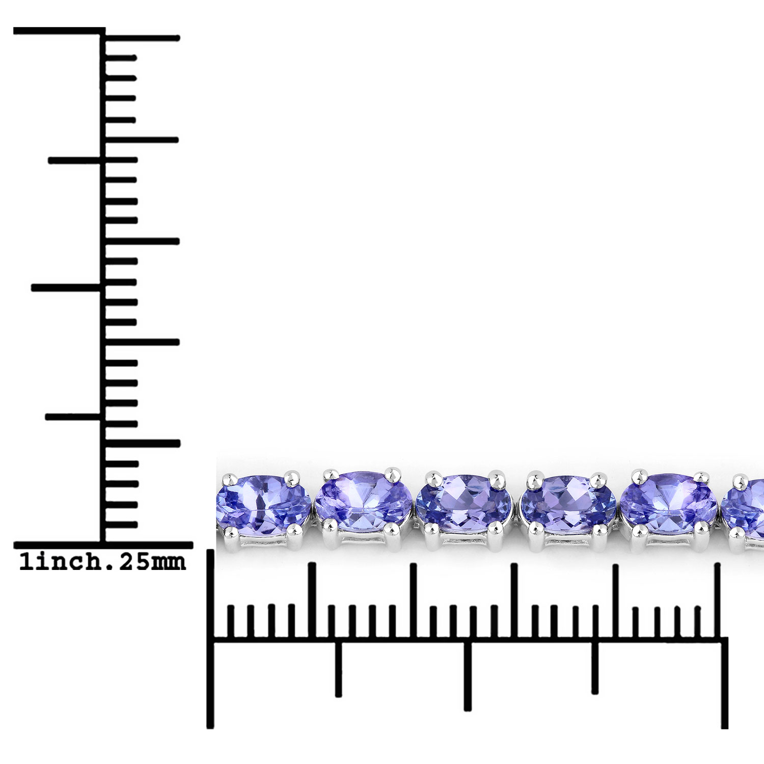 2.29 Carat Genuine Tanzanite .925 Sterling Silver Bracelet 2.29 C.T.W Sterling Silver - view 3
