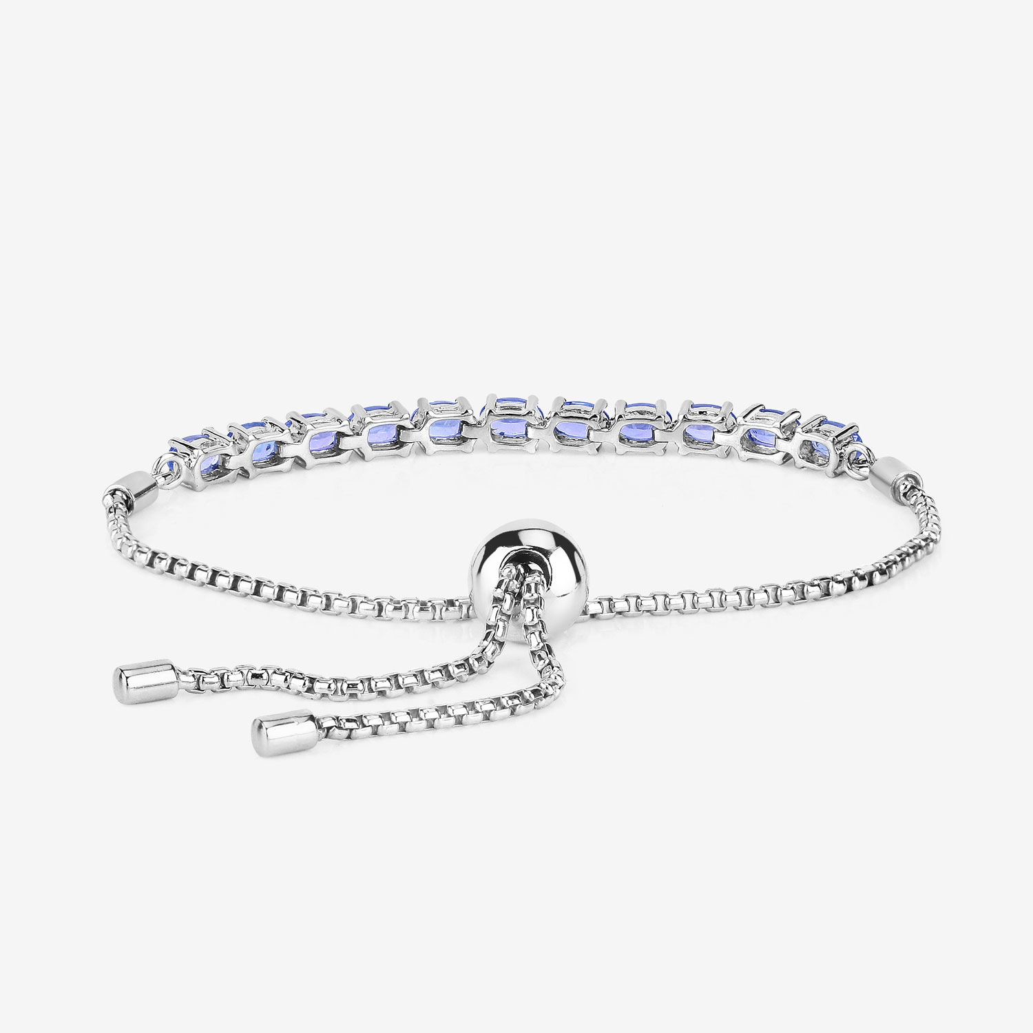 2.29 Carat Genuine Tanzanite .925 Sterling Silver Bracelet 2.29 C.T.W Sterling Silver - view 4