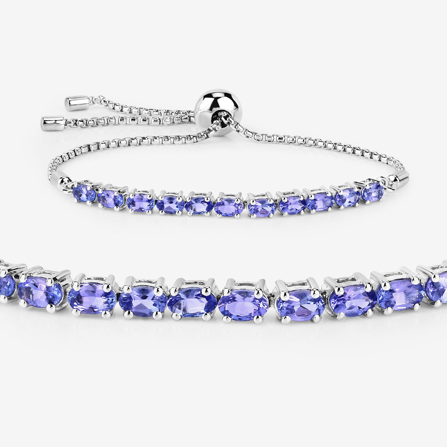 2.29 Carat Genuine Tanzanite .925 Sterling Silver Bracelet 2.29 C.T.W Sterling Silver - view 6