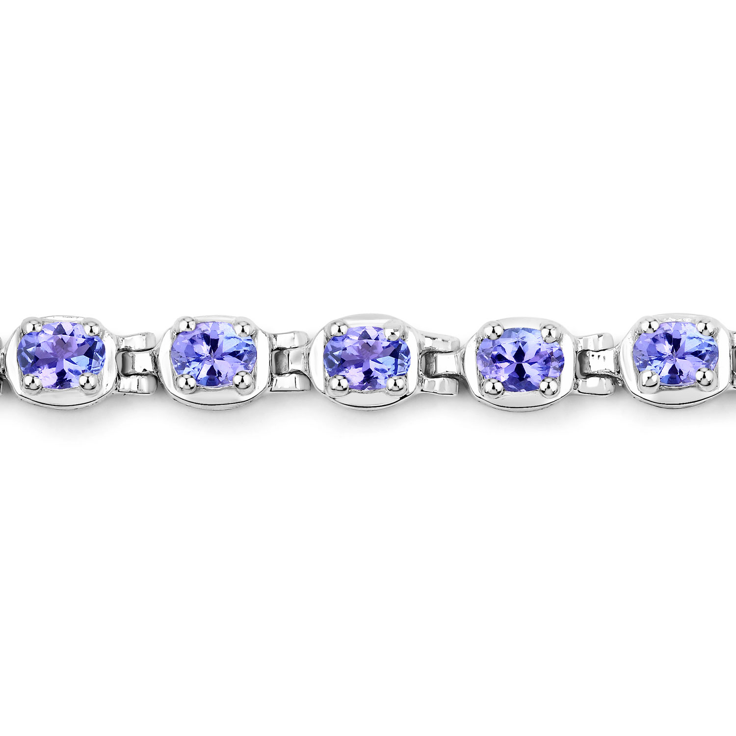 4.59 Carat Genuine Tanzanite .925 Sterling Silver Bracelet 4.59 C.T.W Sterling Silver - view 3