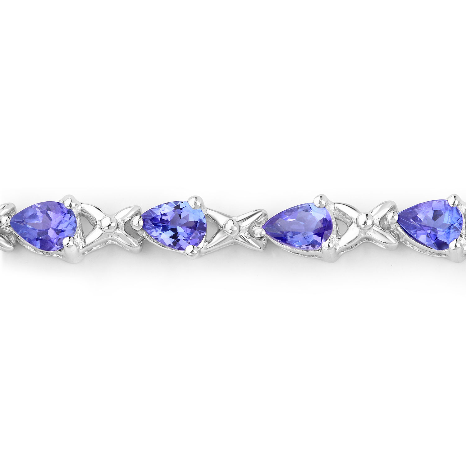 3.08 Carat Genuine Tanzanite .925 Sterling Silver Bracelet 3.08 C.T.W Sterling Silver - view 2