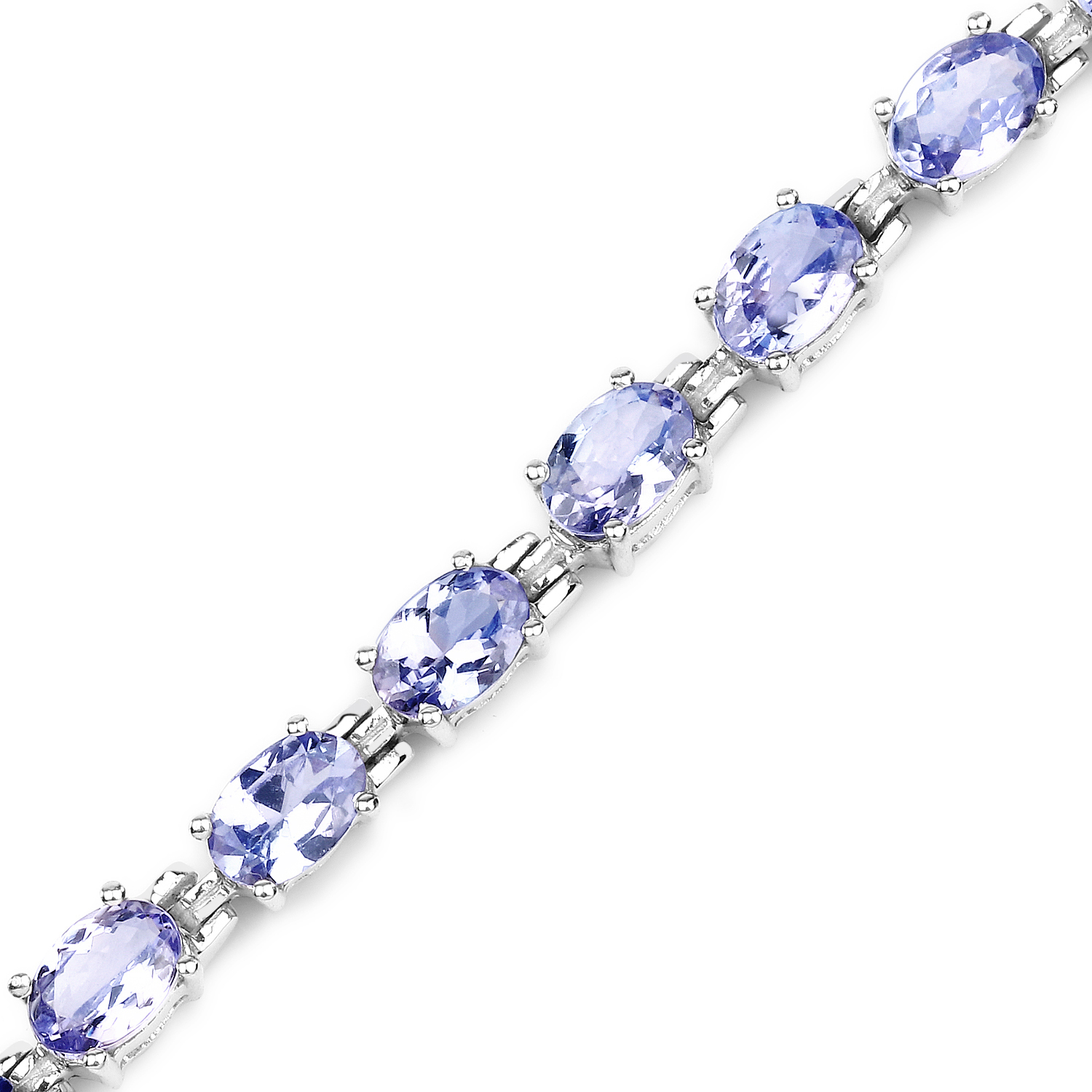 9.68 Carat Genuine Tanzanite .925 Sterling Silver Bracelet 9.68 C.T.W Sterling Silver - view 2