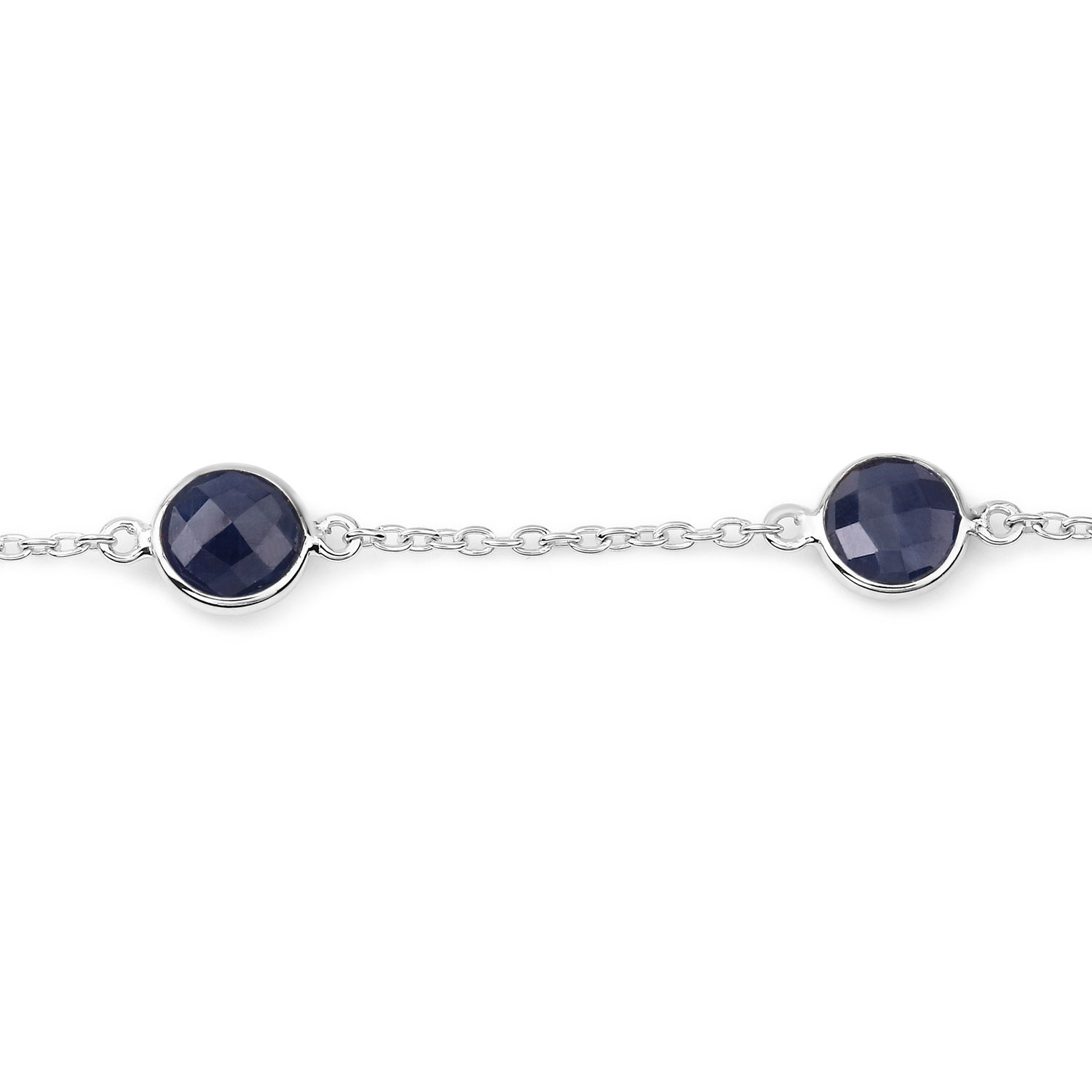 5.00 Carat Genuine Blue Sapphire .925 Sterling Silver Bracelet 5.00 C.T.W Sterling Silver - view 3