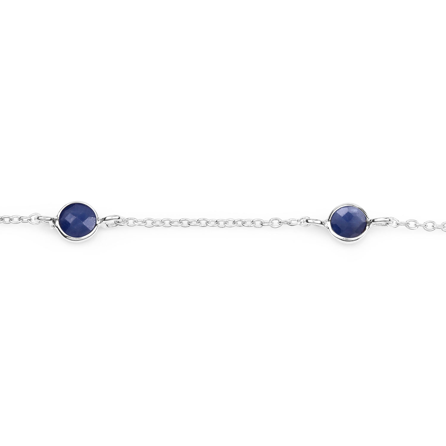 1.50 Carat Genuine Blue Sapphire .925 Sterling Silver Bracelet 1.50 C.T.W Sterling Silver - view 2