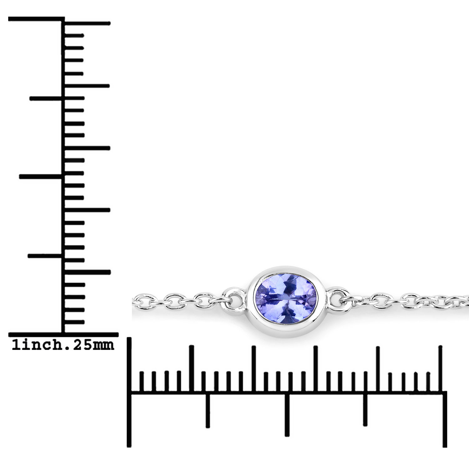1.65 Carat Genuine Tanzanite .925 Sterling Silver Bracelet 1.65 C.T.W Sterling Silver - view 8