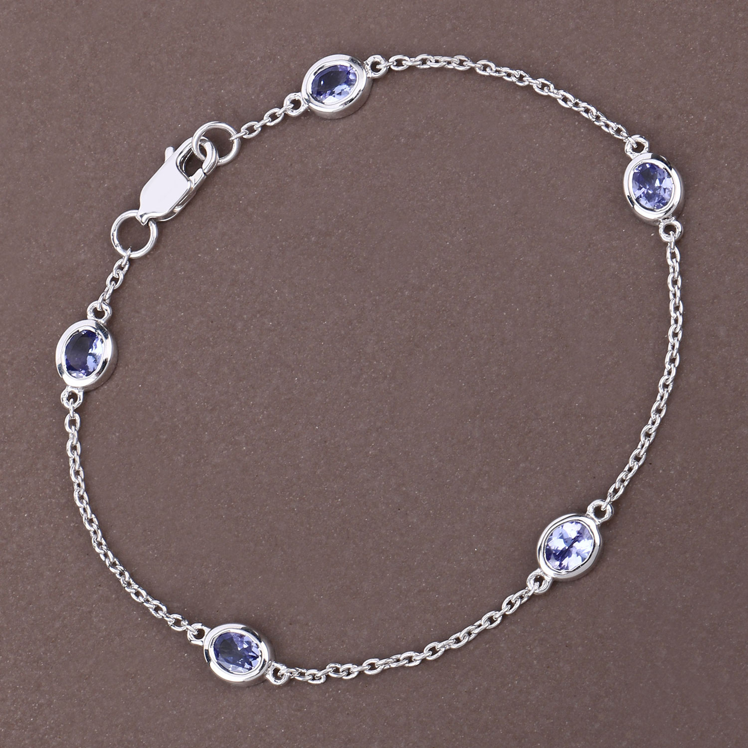 1.65 Carat Genuine Tanzanite .925 Sterling Silver Bracelet 1.65 C.T.W Sterling Silver - view 3