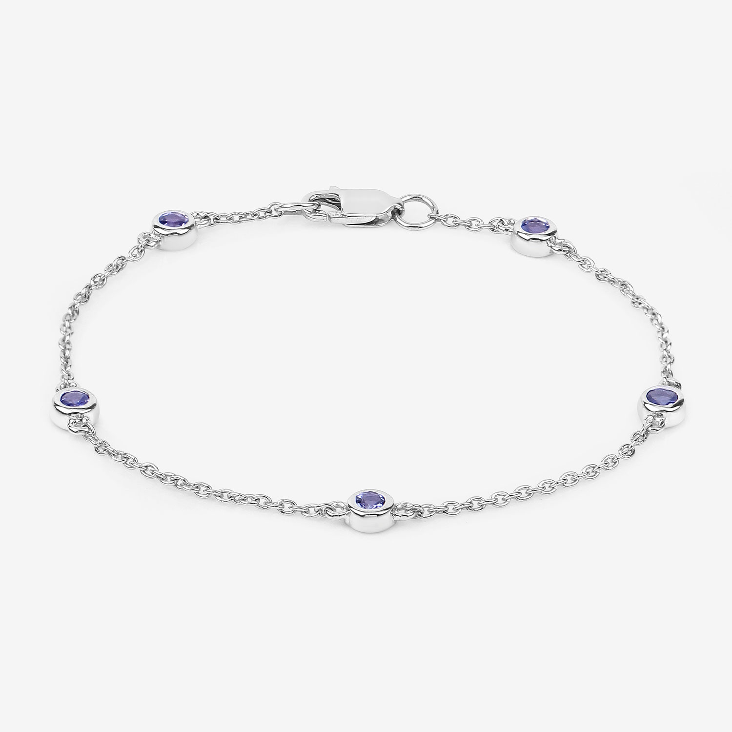 0.50 Carat Genuine Tanzanite .925 Sterling Silver Bracelet 0.50 C.T.W Sterling Silver - view 3