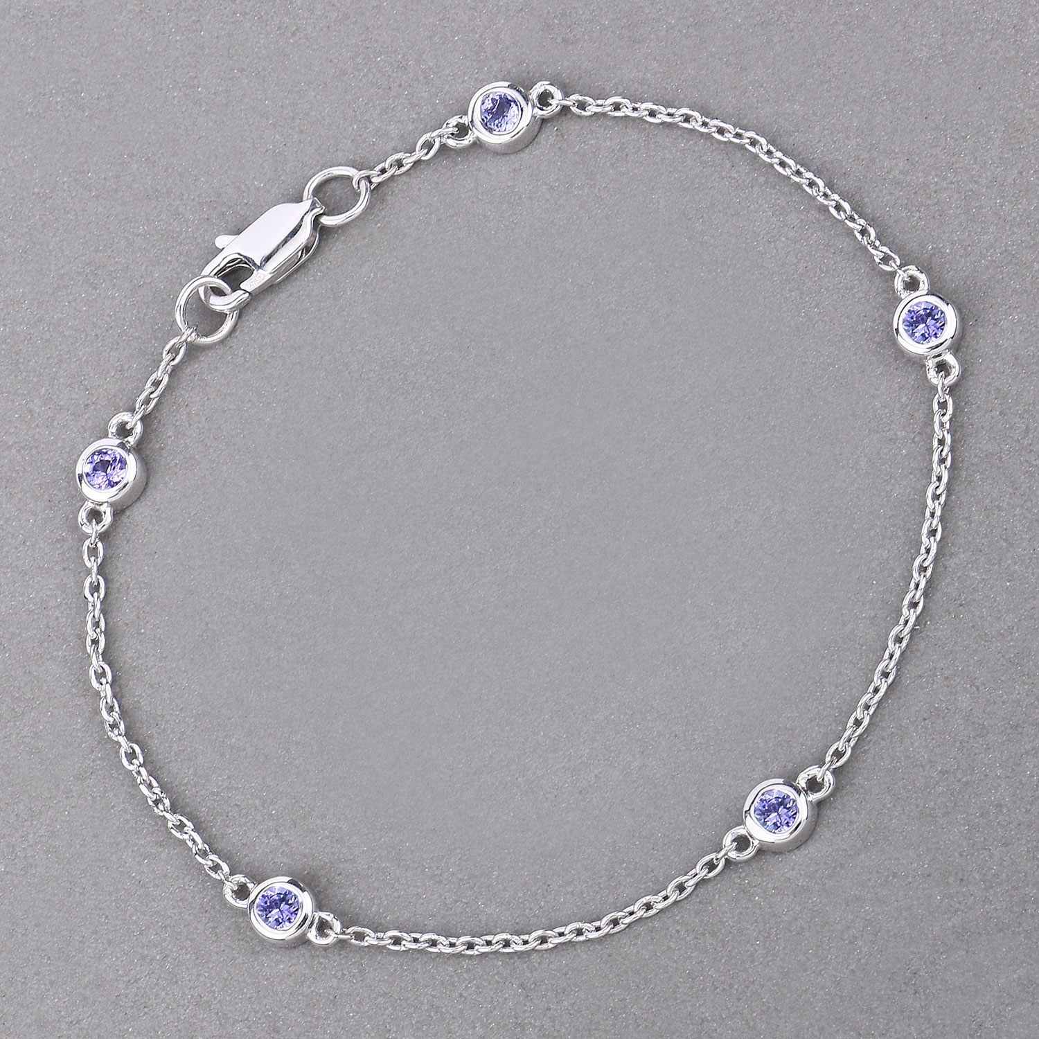 0.50 Carat Genuine Tanzanite .925 Sterling Silver Bracelet 0.50 C.T.W Sterling Silver - view 7
