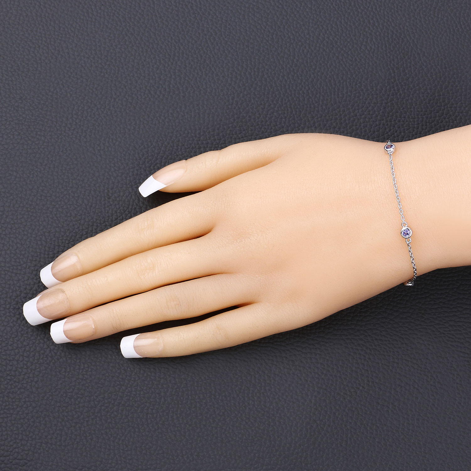 0.50 Carat Genuine Tanzanite .925 Sterling Silver Bracelet 0.50 C.T.W Sterling Silver - view 6