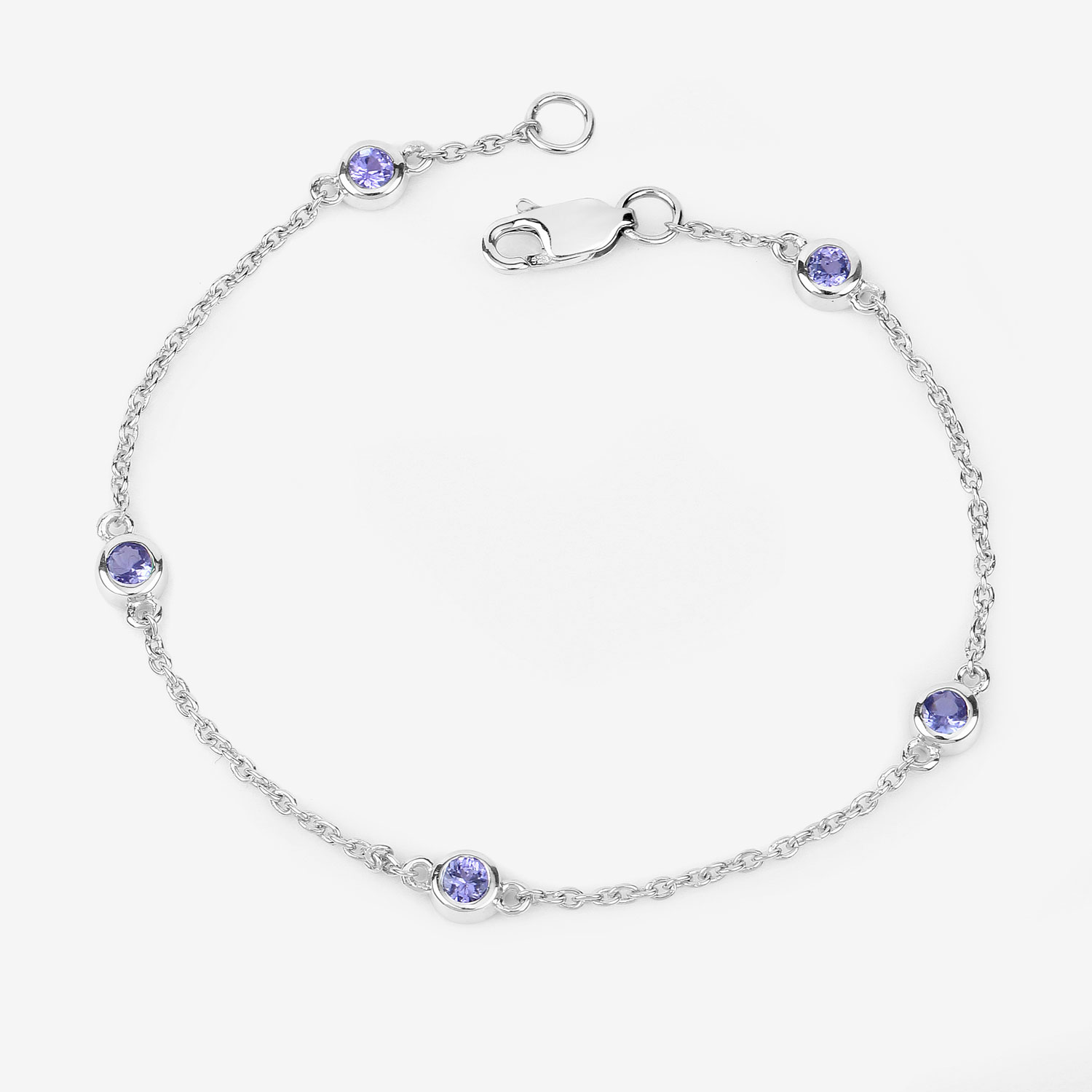 0.50 Carat Genuine Tanzanite .925 Sterling Silver Bracelet 0.50 C.T.W Sterling Silver - view 8