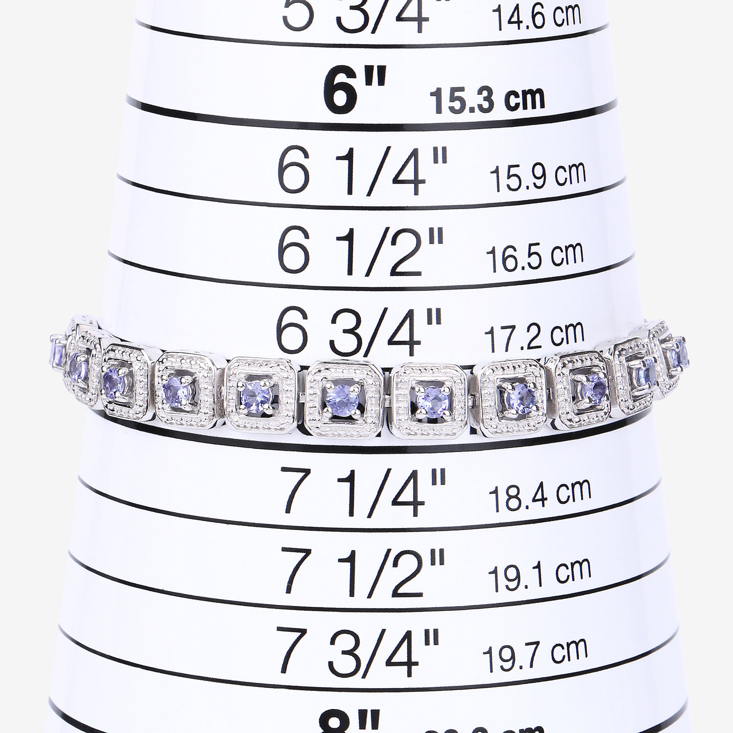 1.10 Carat Genuine Tanzanite .925 Sterling Silver Bracelet 1.10 C.T.W Sterling Silver - view 3