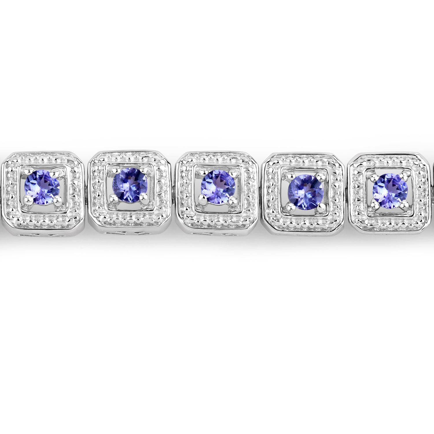 1.10 Carat Genuine Tanzanite .925 Sterling Silver Bracelet 1.10 C.T.W Sterling Silver - view 6